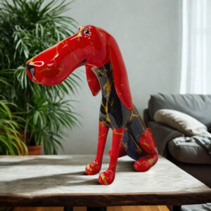 Piros tacskó szobor